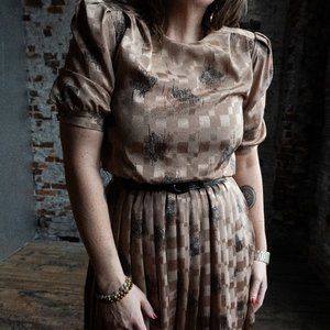 Vintage Alexis Petites 80s Secretary Dress Medium